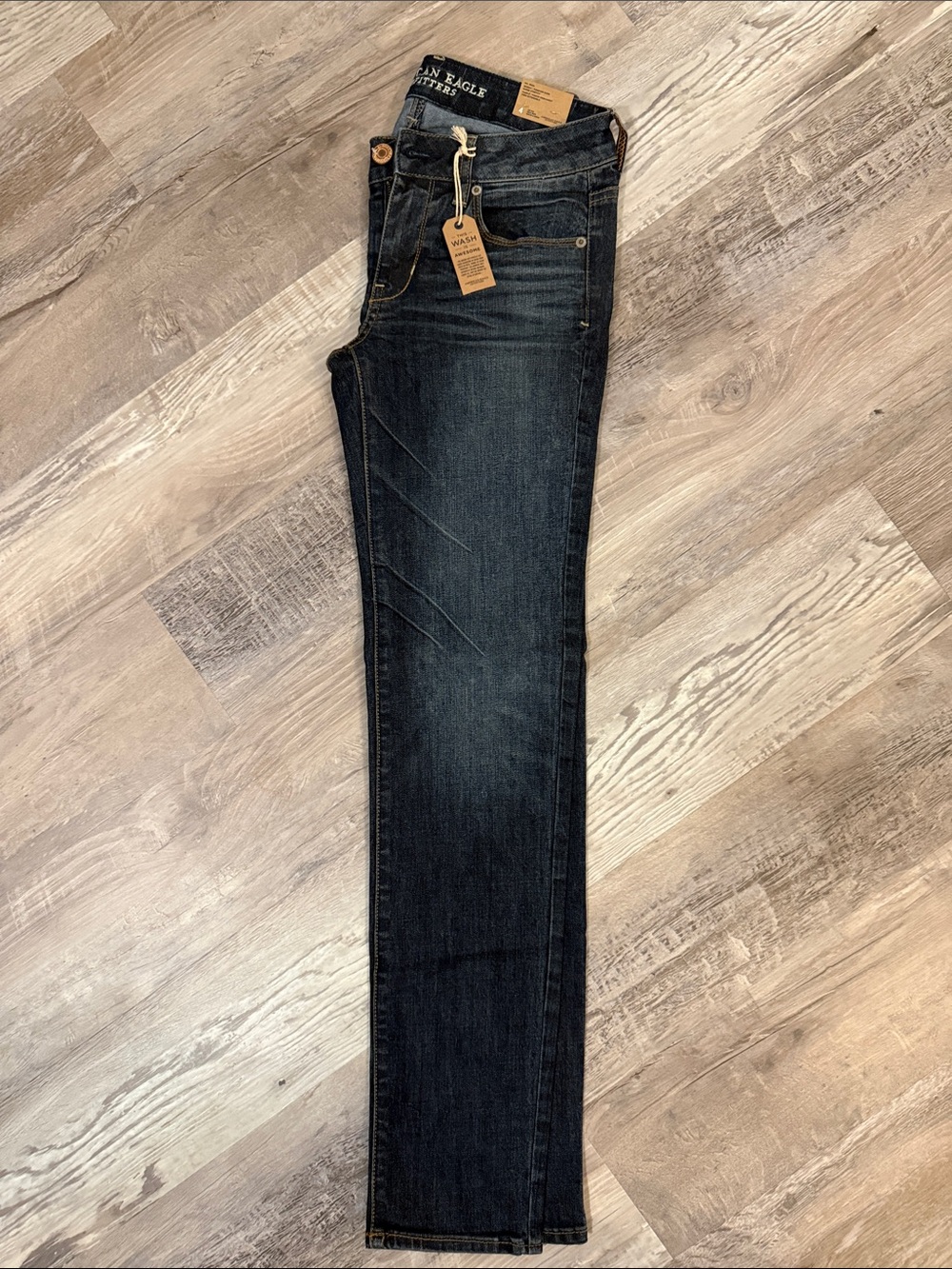 American Eagle Outfitters Dark Blue Straight Jeans size 4